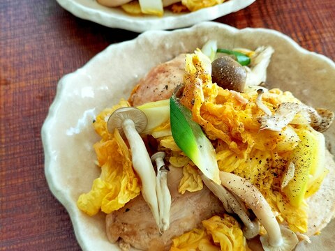 鶏肉と白菜のりんご生姜炒め♩